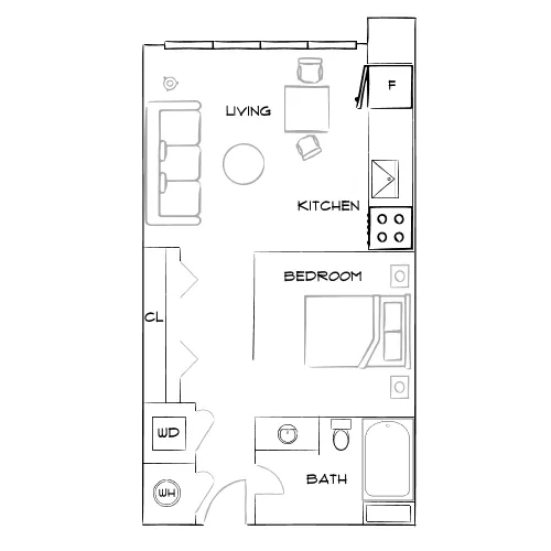 Lofts at 7100 - Las Vegas, NV - Furnished Diagram