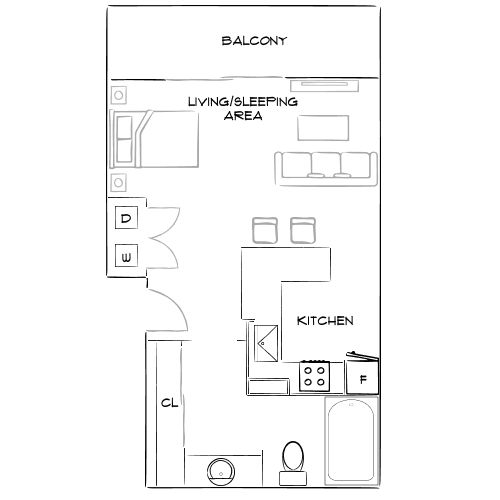 Bay Apartments - San Diego, CA - Furnished Diagram