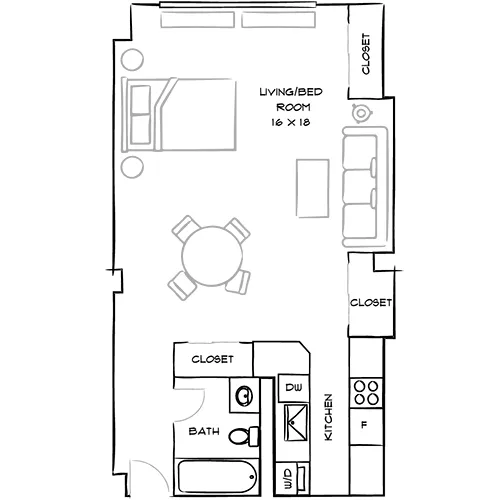 Flamingo South Beach - Miami, FL - Drexel B Floor Plan