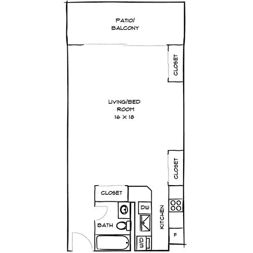 Flamingo South Beach - Miami, FL - Drexel D Floor Plan