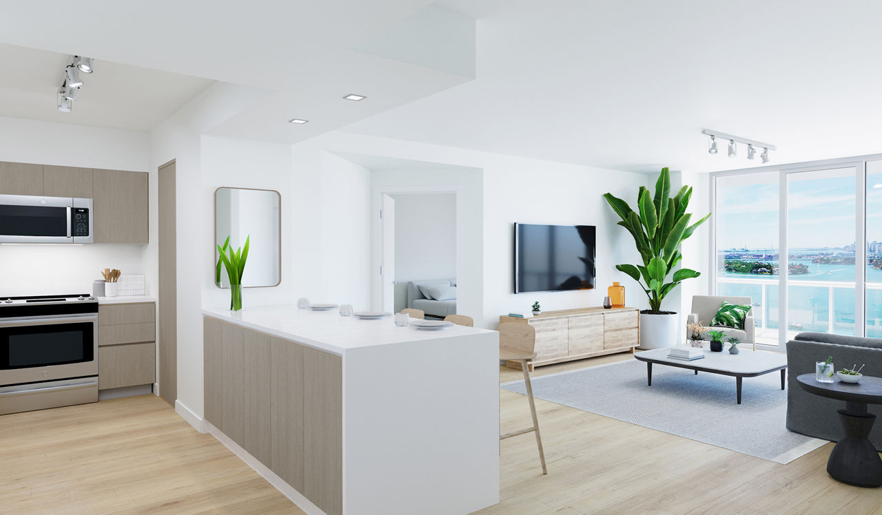 Flamingo South Beach - Miami, FL - Living room 