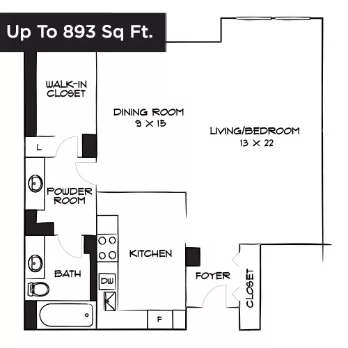Willard Towers - Chevy Chase, MD - Design EA Floor Plan Diagram