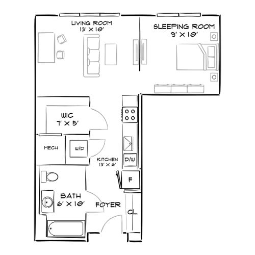 2D Diagram Furnished