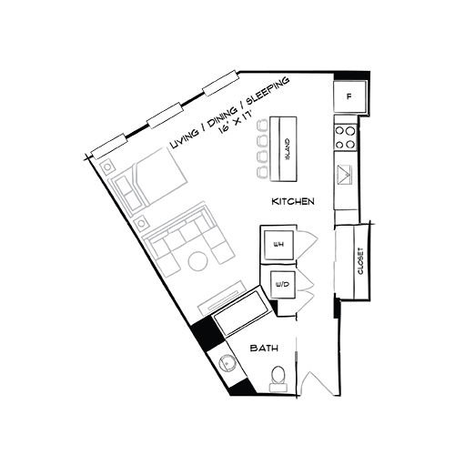 The Elm - Bethesda, MD - Floor Plan Diagram