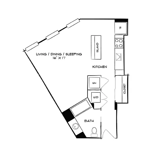 The Elm - Bethesda, MD - Floor Plan Diagram