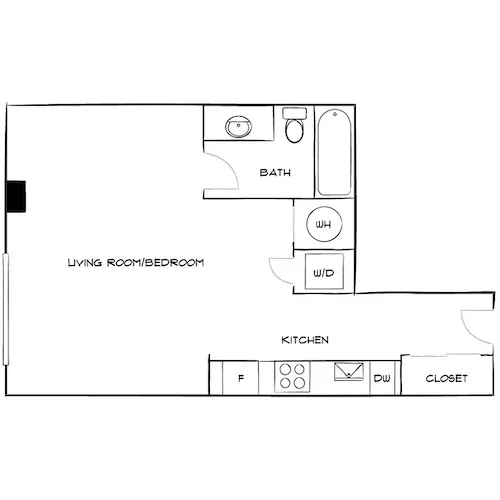 The District at Flagler Village - Fort Lauderdale, FL - Floor Plan Diagram Furnished