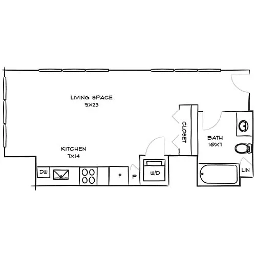 Indigo Apartment Homes - Redwood City - floorplan storm