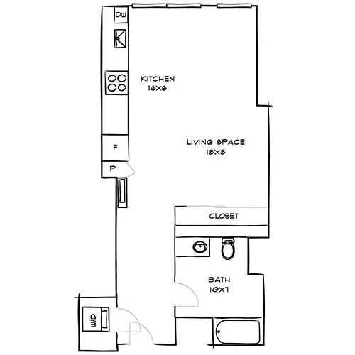 Indigo Apartment Homes - Redwood City - floorplan lapis
