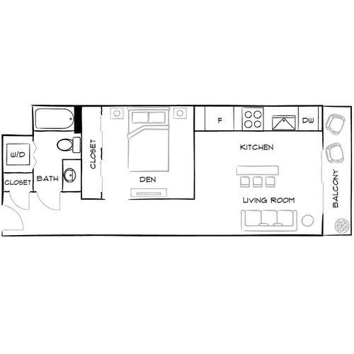 District at Flagler Village - Ft Lauderdale - Floor Plan Diagram Design EE Furnished