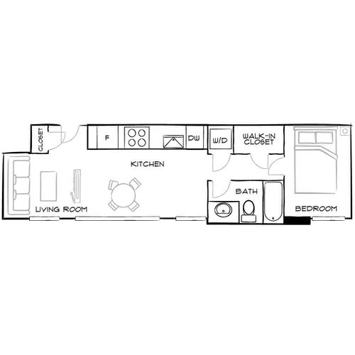 The District at Flagler Village - Fort Lauderdale, FL - Floor Plan Diagram