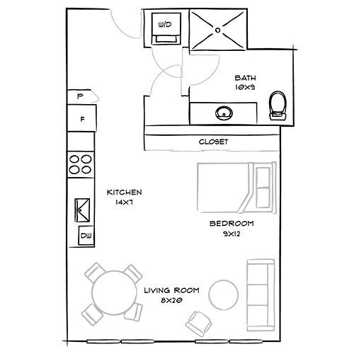 Indigo Apartment Homes - California Studio apartments available for rent