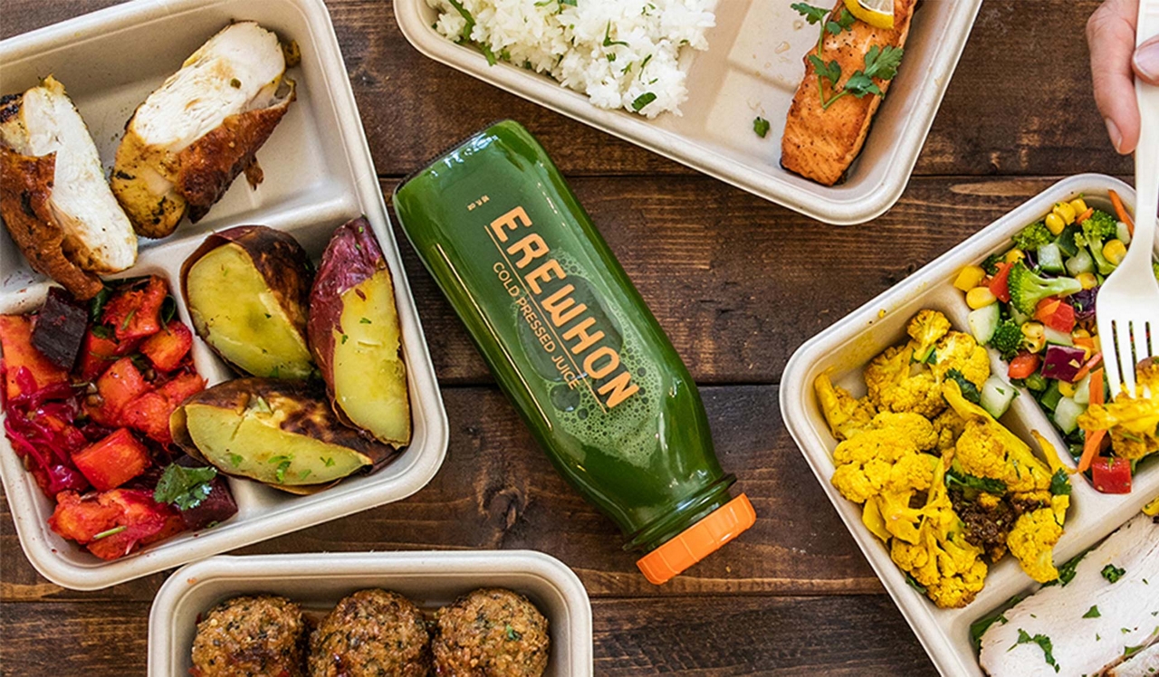 Broadcast Center - Los Angeles, CA - Top down view of Erewhon food and smoothie