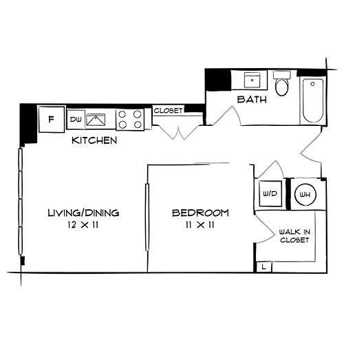 Flats 8300 - Bethesda, MD - Floor Plan Diagram