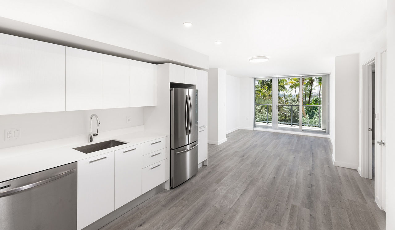 Flamingo Point - Miami, FL -  The Horizon Interior Kitchen and Living Room