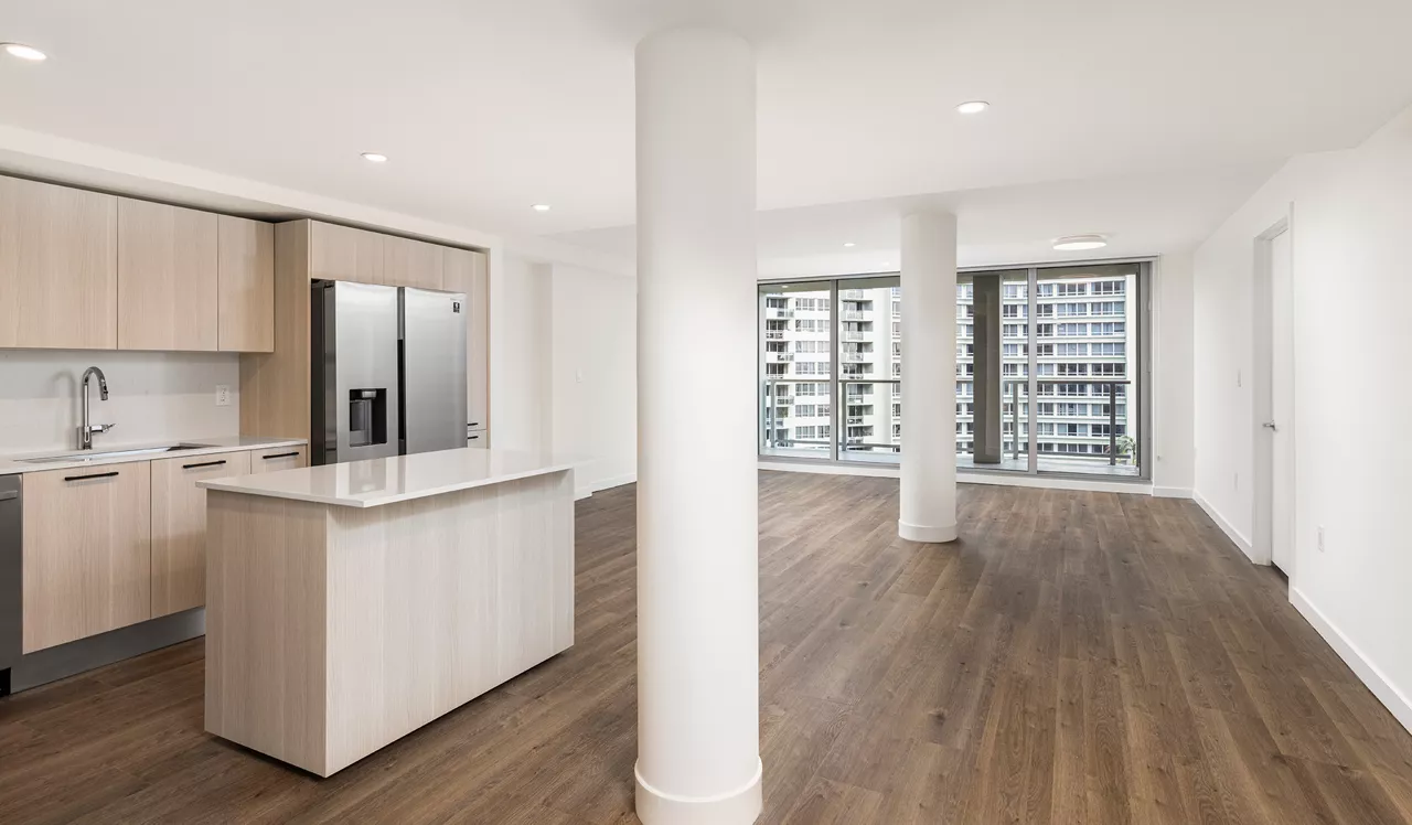 Flamingo Point - Miami, FL - Kitchen and Living Room