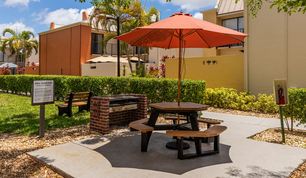 Grill area at Four Quarters