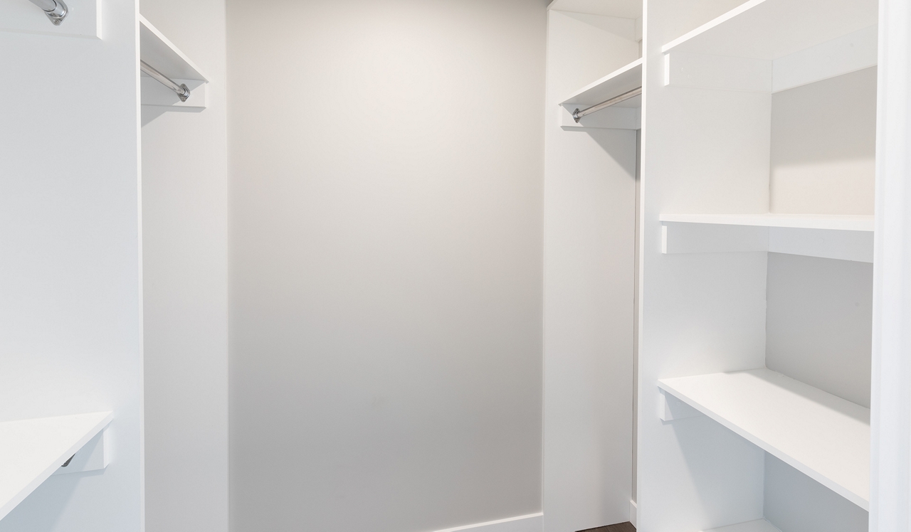 The Fremont Residences - Aurora, CO - closet.Keeping your wardrobe organized has never been easier