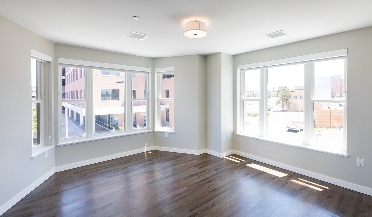 The Fremont Residences - Aurora, CO - bay window.Select homes feature stunning bay windows