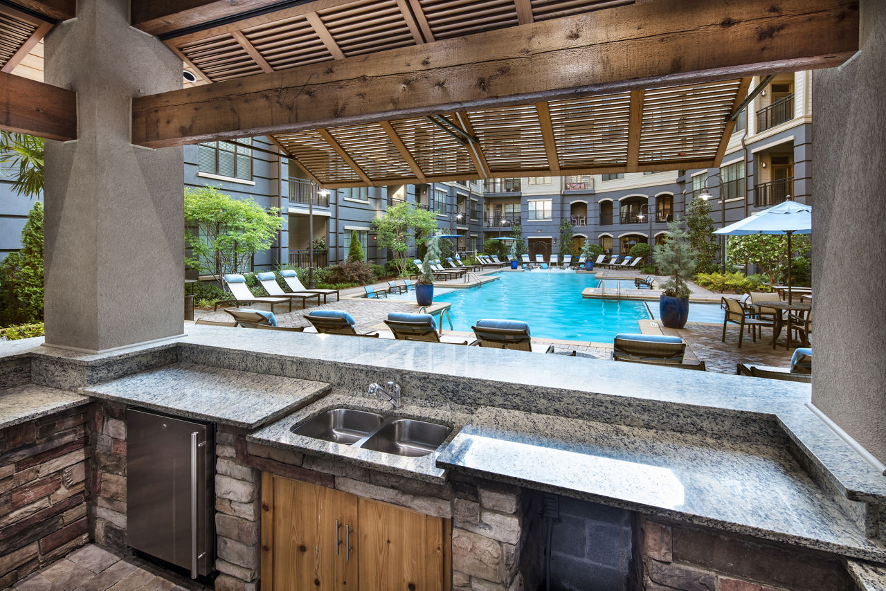 Grill area at Overton Rise