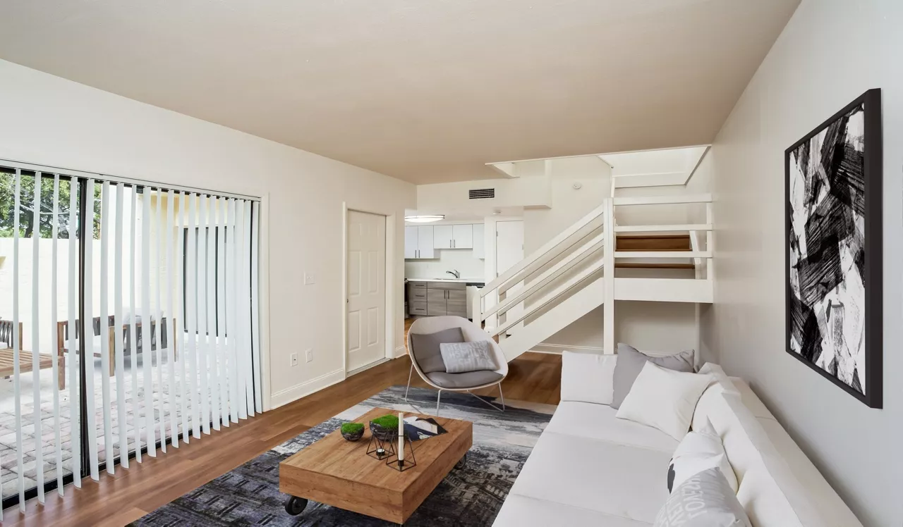 Four Quarters Apartments - Miami, FL - Living Room
