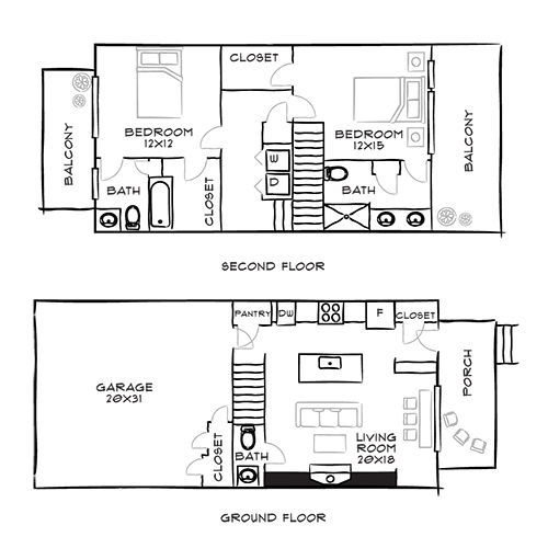 Eldridge Townhomes - Elmhurst, IL - Hickory Floor Plan