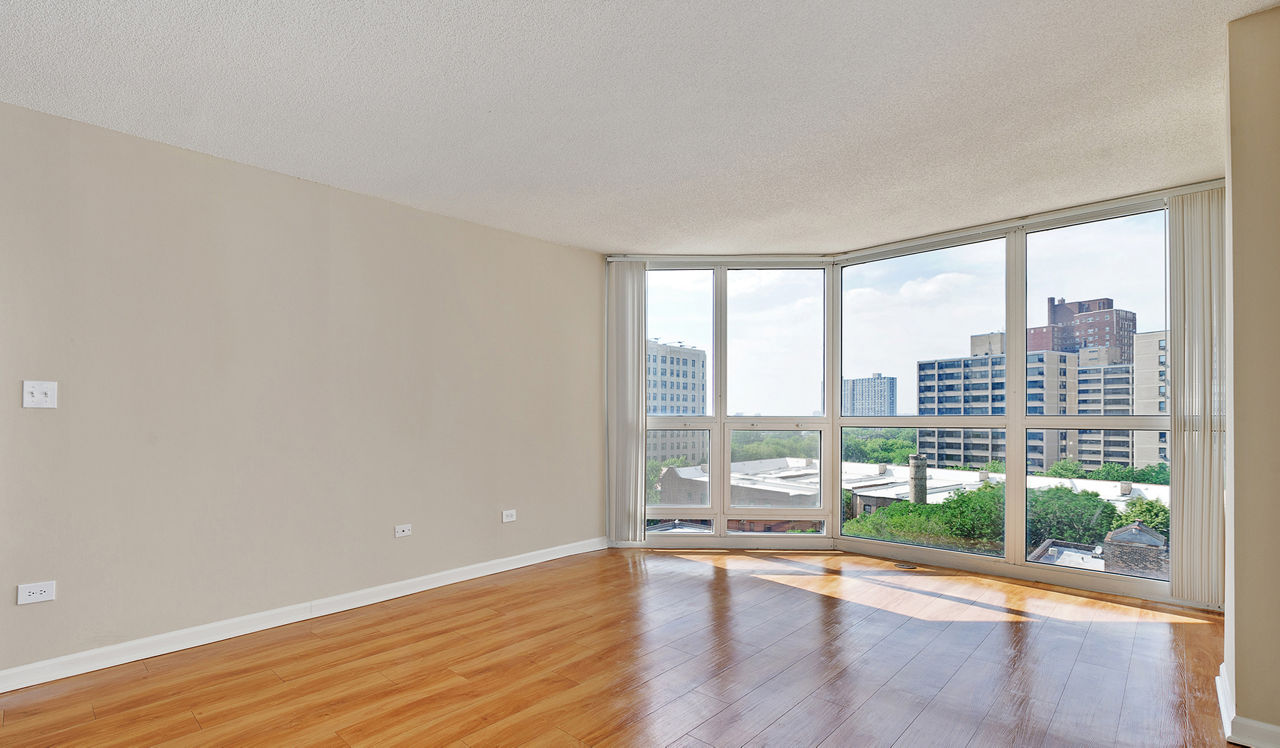 Hyde Park Tower - Chicago, IL - Living Room