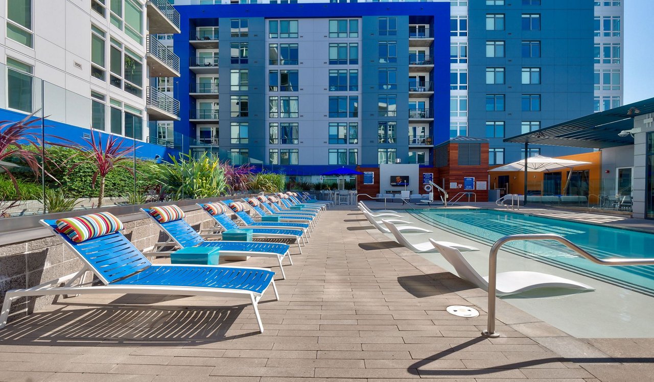 Luxury Apartment Homes and Penthouses available for rent in Redwood City, CA - Indigo Apartment Homes - Swimming Pool 