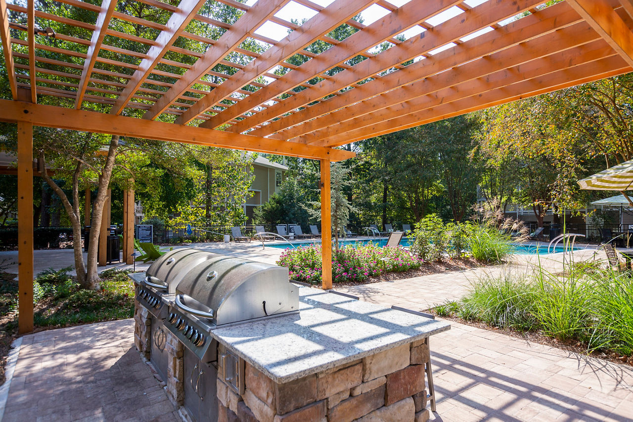 Grill area at Lumin East Cobb