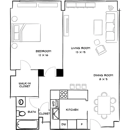 Flamingo South Beach - Miami, FL - Floor Plan Diagram