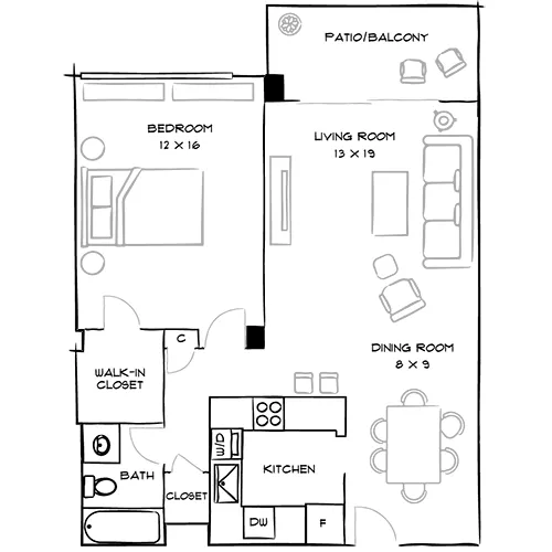Flamingo South Beach - Miami, FL - Floor Plan Diagram