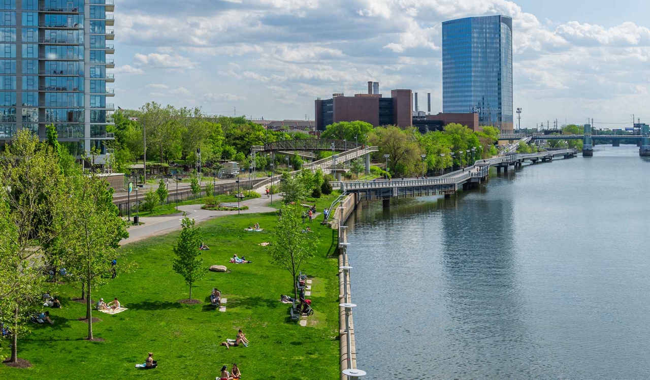 Locust on the Park - Philadelphia, PA - Rowers on the Schuykill River