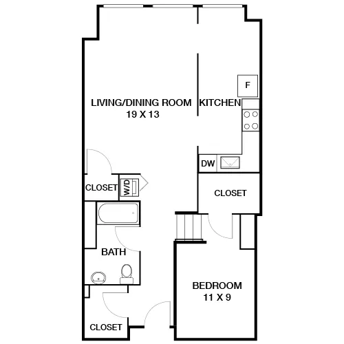 The Left Bank - Philadelphia Apartments - Floor Plan Diagram