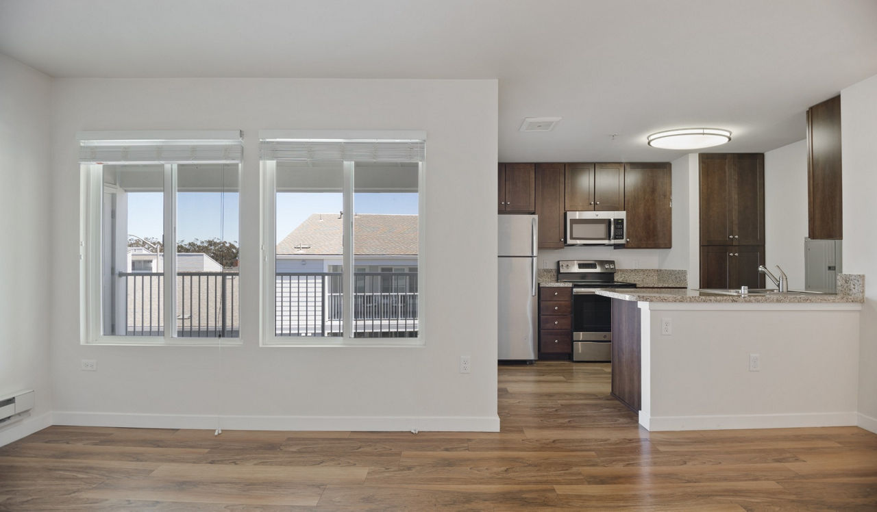 Pacific Bay Vistas Apartments - San Bruno, CA - Living Room