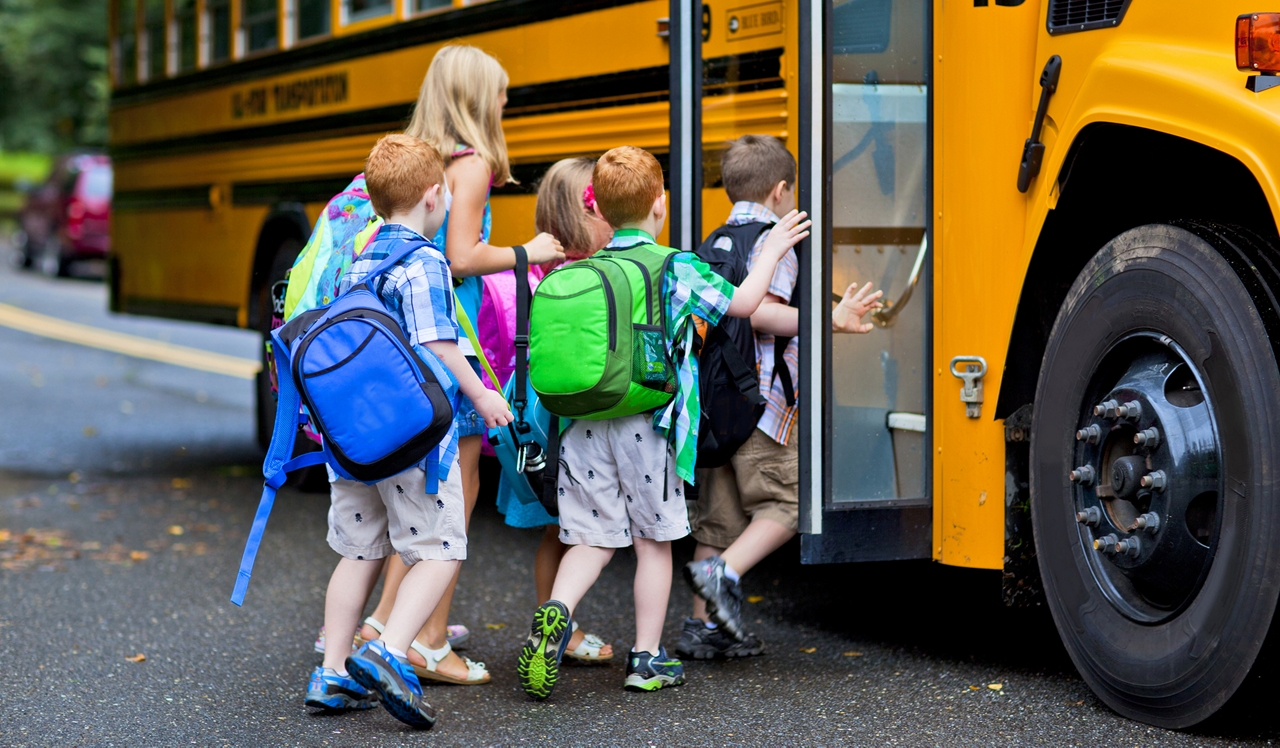 Royal Crest Estates - North Andover, MA - Kids on school bus