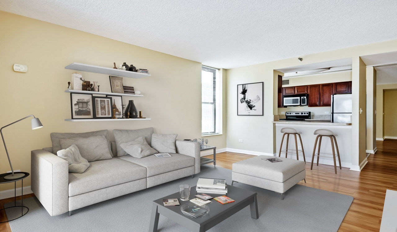 Evanston Place - Evanston, IL - Living Room