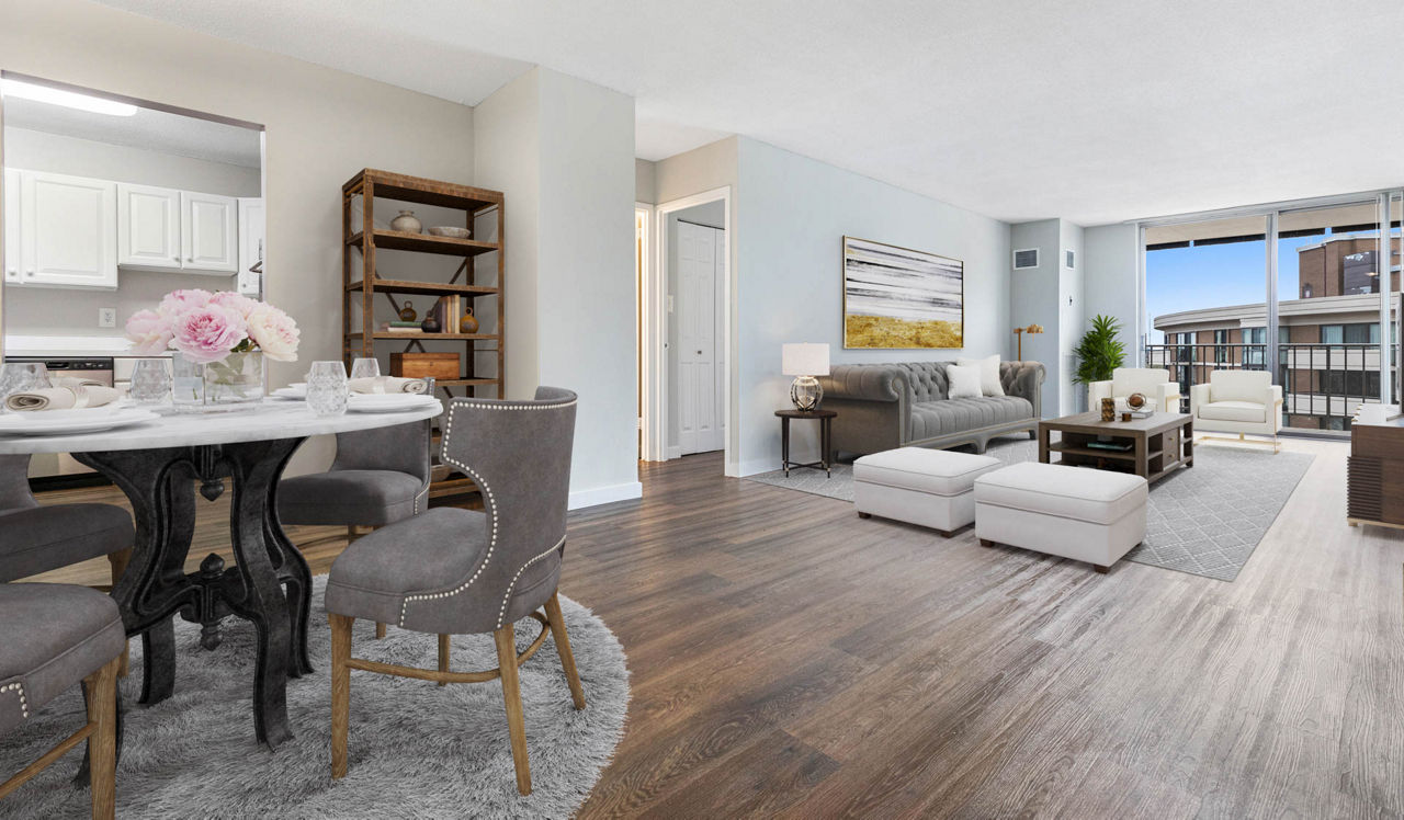 North Park - Chevy Chase, MD - Living Room and Dining Room