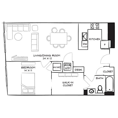 2D Diagram Furnished