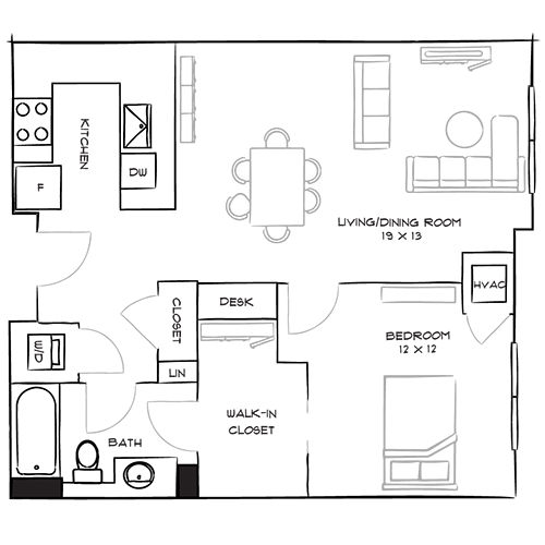 2D Diagram Furnished