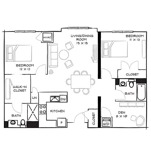 2D Diagram Furnished