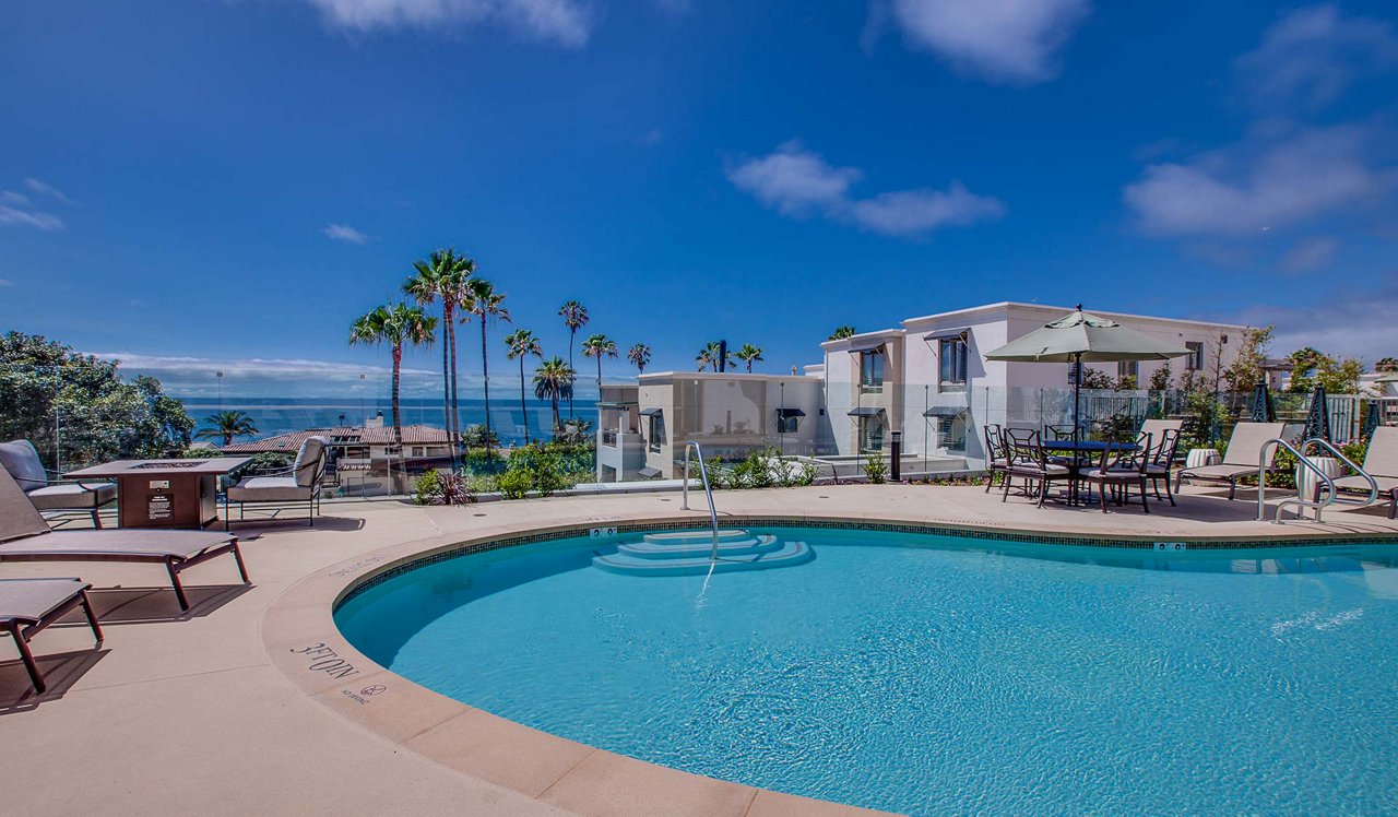 Ocean house on prospect pool deck with apartments and ocean in the background