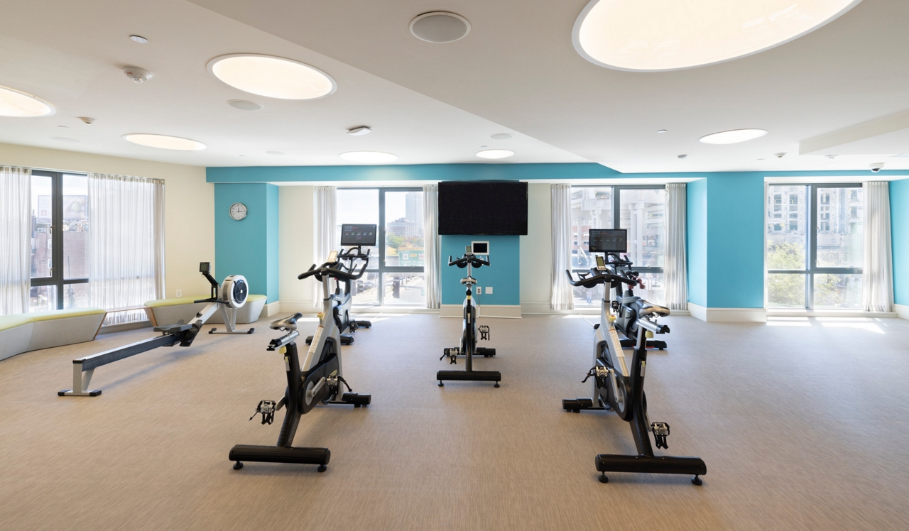 One Canal Apartment Homes - Boston, MA - Spin bikes in fitness center