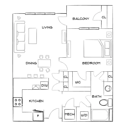 Overlook at Crosstown Walk - Tampa, FL - Furnished Diagram