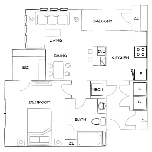 Overlook at Crosstown Walk - Tampa, FL - Furnished Diagram