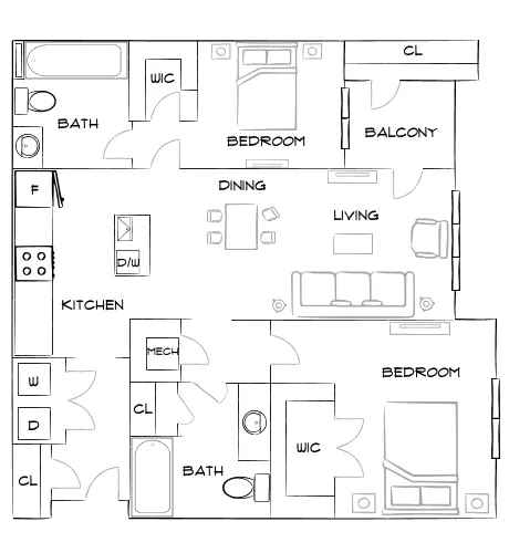 Overlook at Crosstown Walk - Tampa, FL - Furnished Diagram