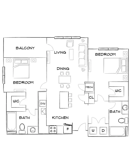 Overlook at Crosstown Walk - Tampa, FL - Furnished Diagram