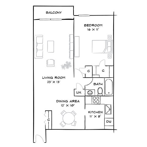 2D Diagram Furnished