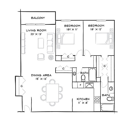 2D Diagram Furnished