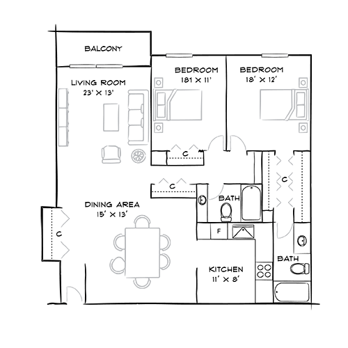 North Park - Chevy Chase, MD - Potomac Premier Floor Plan Diagram