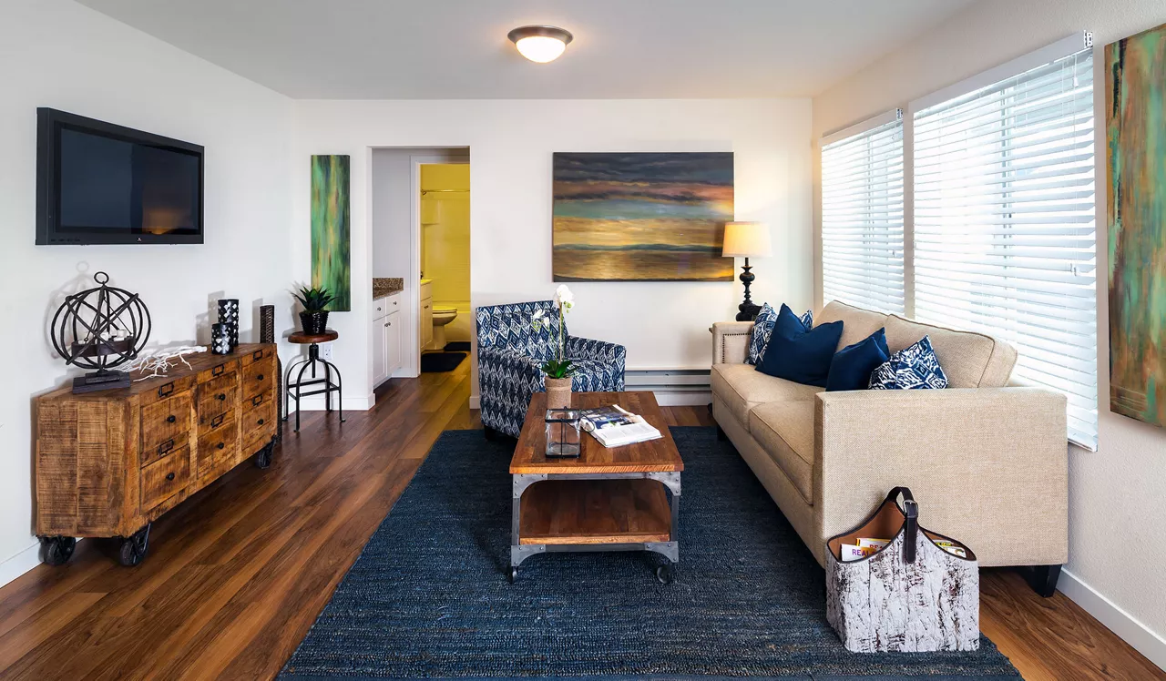 Pacific Bay Vistas Apartments - San Bruno, CA - Living room 