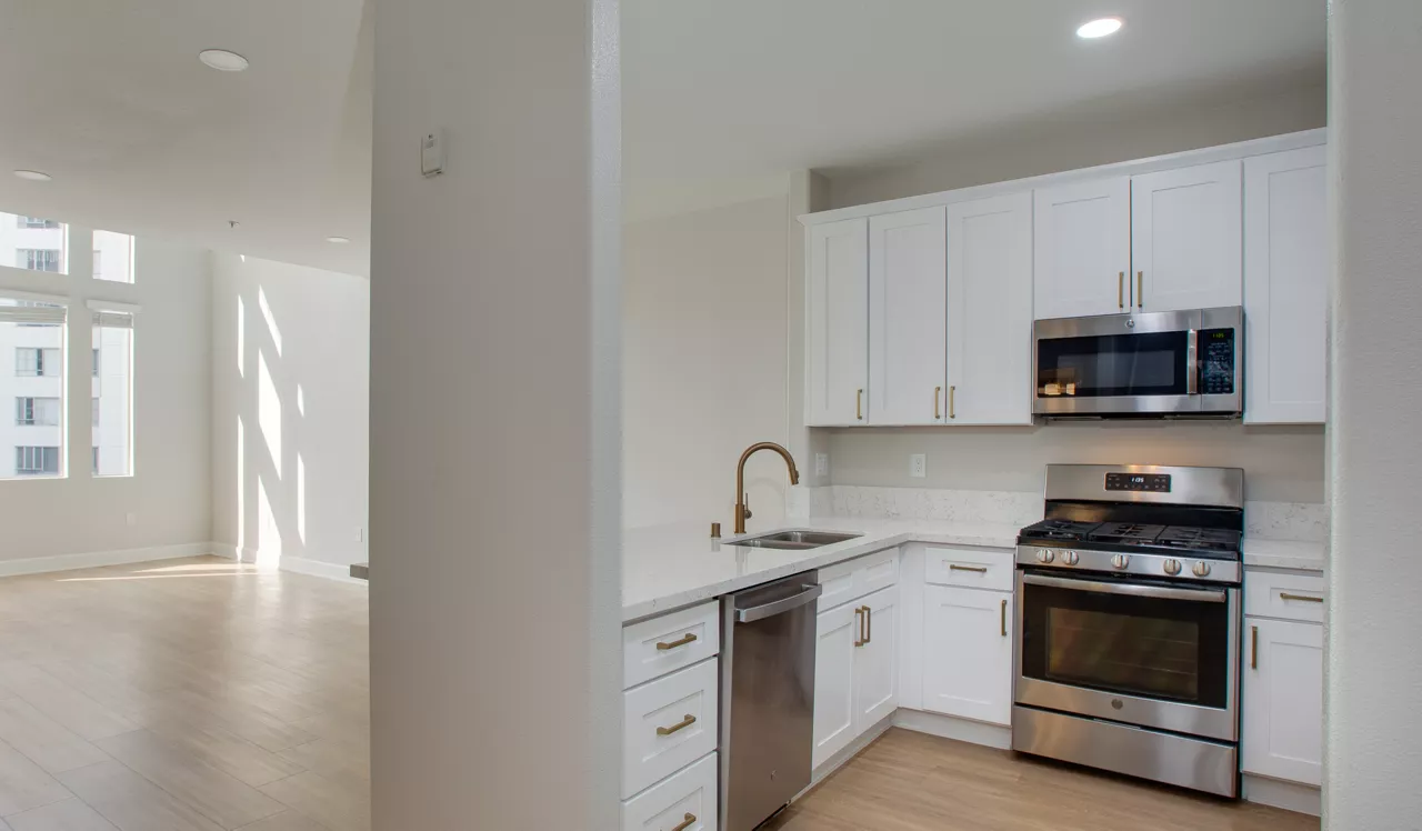 Palazzo East - Los Angeles, CA - Kitchen and Living Room